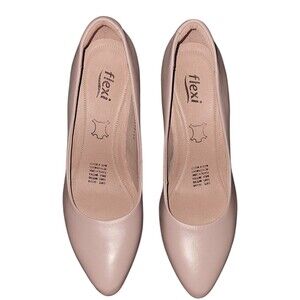 Flexi Comfort Block Heel Pumps Women's Parisa Natural Flesh Tone Size 9.5M